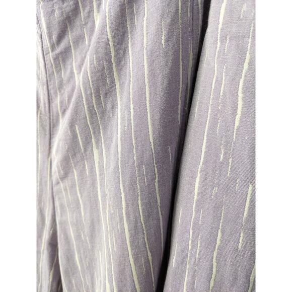 Bogdar Womens Size Large Flared Pants Purple White Striped Cotton Pull On - Picture 7 of 13